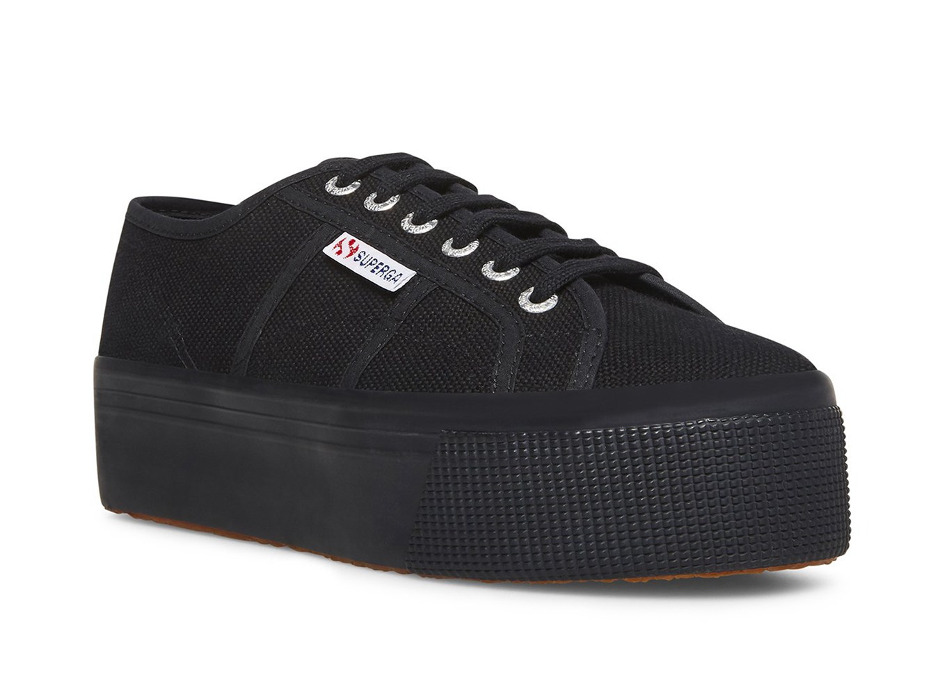 Superga Plataforma Mujer Negras - 2790 Cotw - 105976NGT